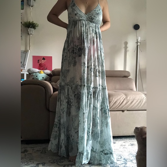 Cotton Maxi Dress with tie back detail - Picture 6 of 6